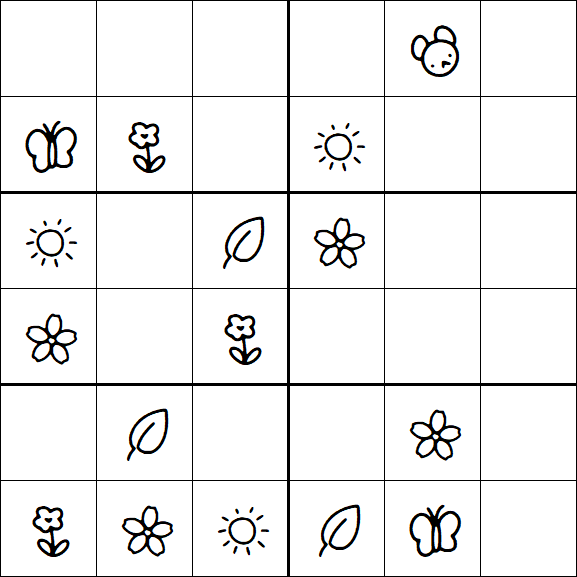 Kids Sudoku 6x6 - Fácil