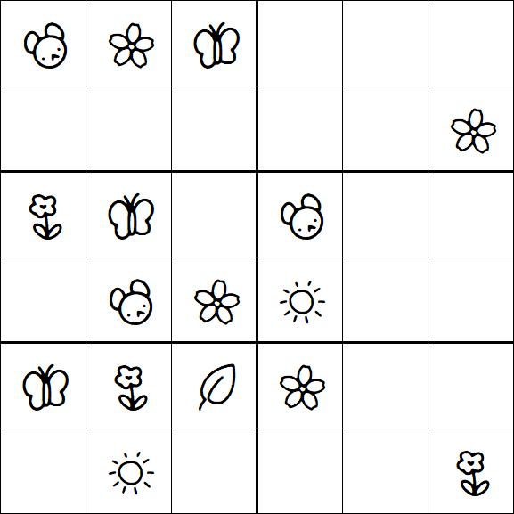 Kids Sudoku 6x6 - Simple