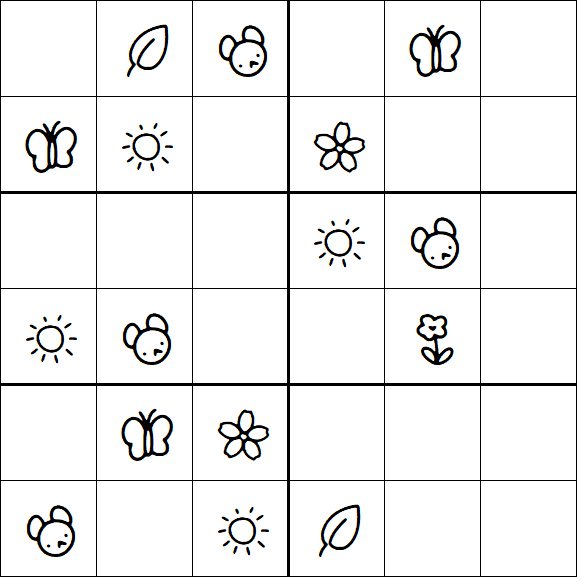 Kids Sudoku 6x6 - Simple
