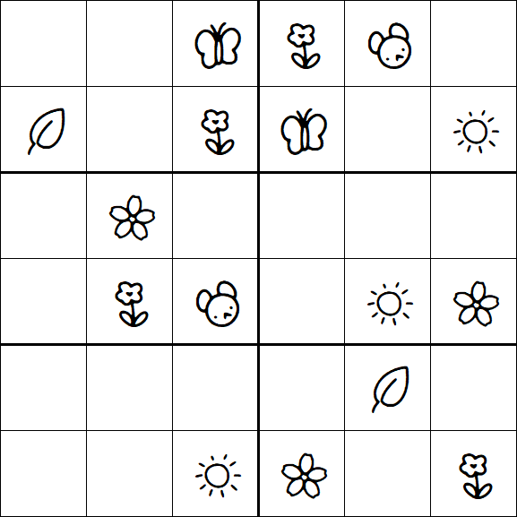Kids Sudoku 6x6 - Easy