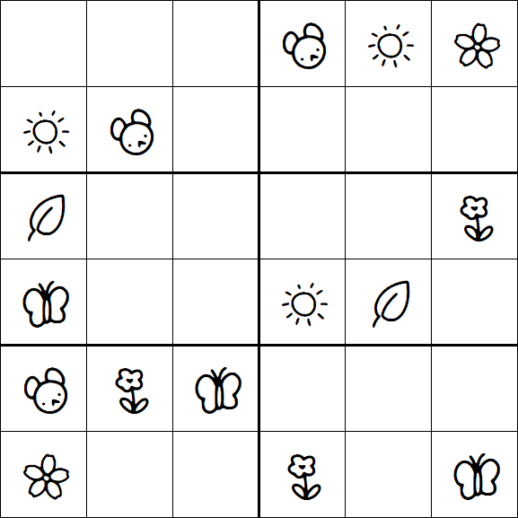 Kids Sudoku 6x6 - Fácil