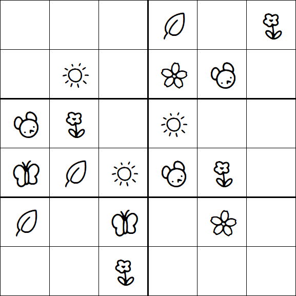 Kids Sudoku 6x6 - Easy