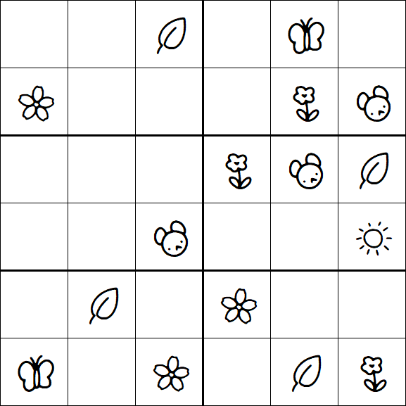 Kids Sudoku 6x6 - Easy