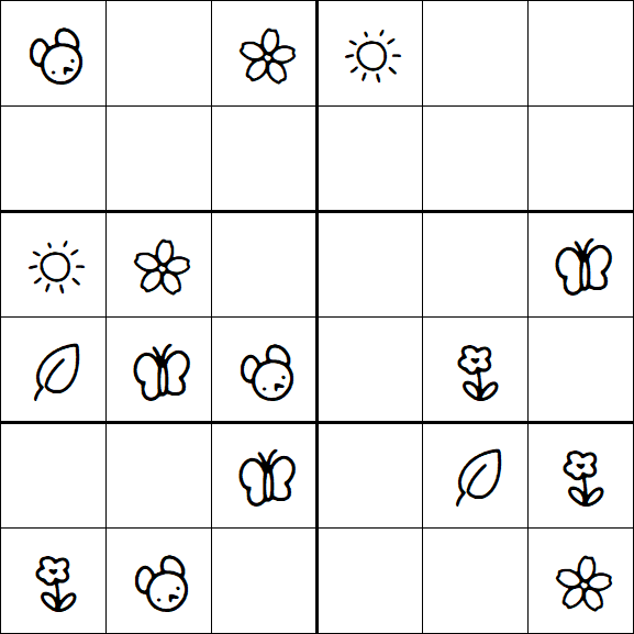 Kids Sudoku 6x6 - Easy