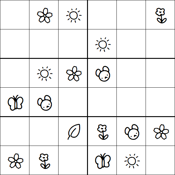 Kids Sudoku 6x6 - Easy