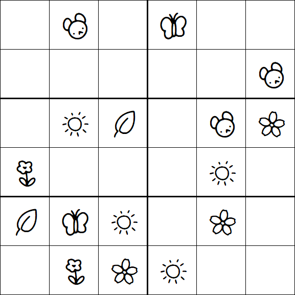 Kids Sudoku 6x6 - Easy