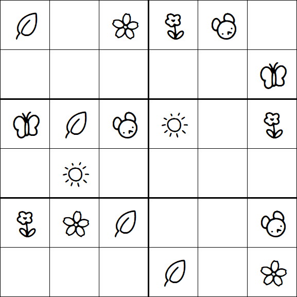 Kids Sudoku 6x6 - Easy