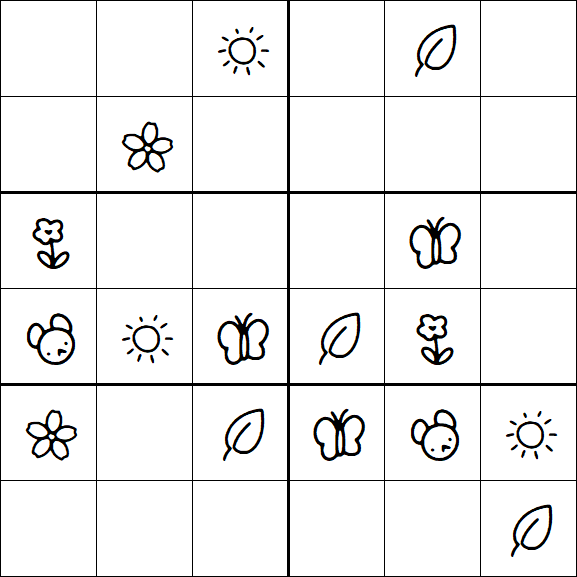 Kids Sudoku 6x6 - Easy
