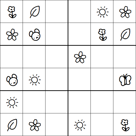 Kids Sudoku 6x6 - Easy