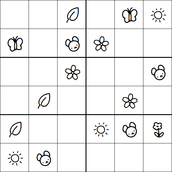 Kids Sudoku 6x6 - Easy