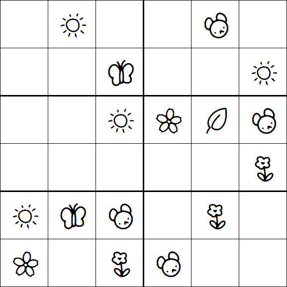 Kids Sudoku 6x6 - Easy