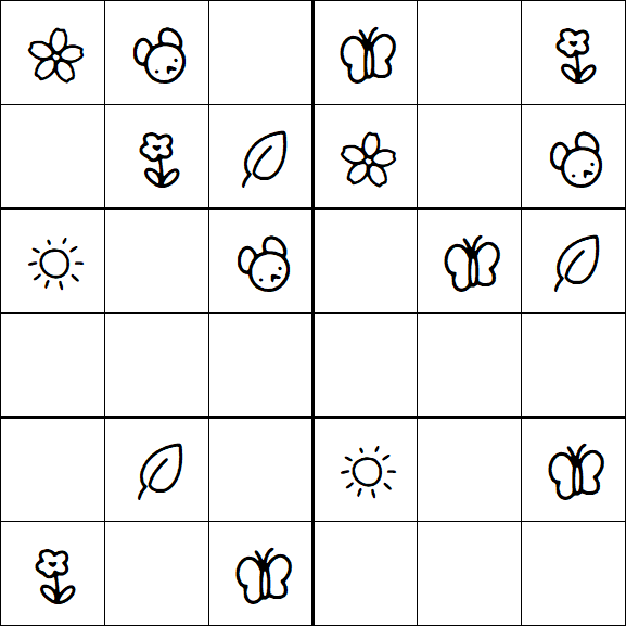 Kids Sudoku 6x6 - Fácil