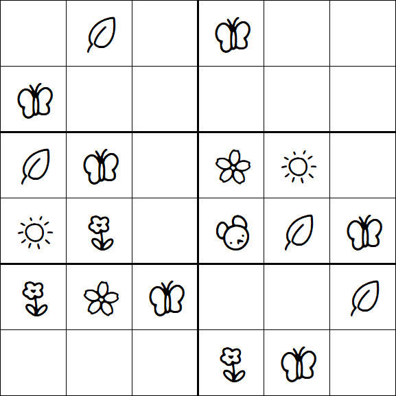 Kids Sudoku 6x6 - Simple