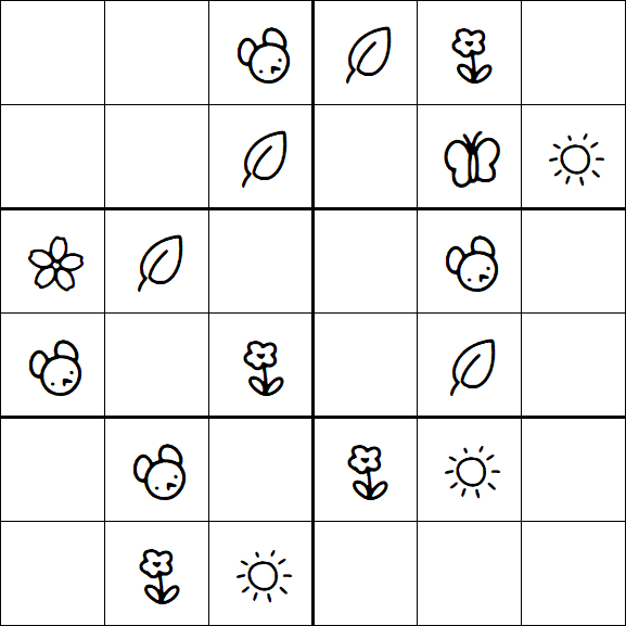 Kids Sudoku 6x6 - Easy