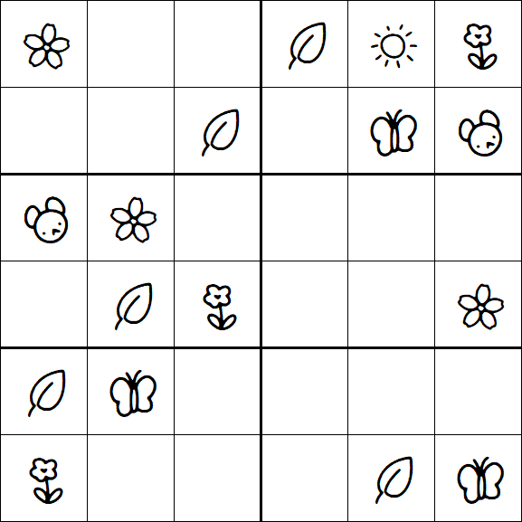 Kids Sudoku 6x6 - Fácil