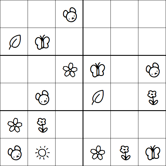 Kids Sudoku 6x6 - Fácil