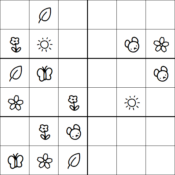Kids Sudoku 6x6 - Simple