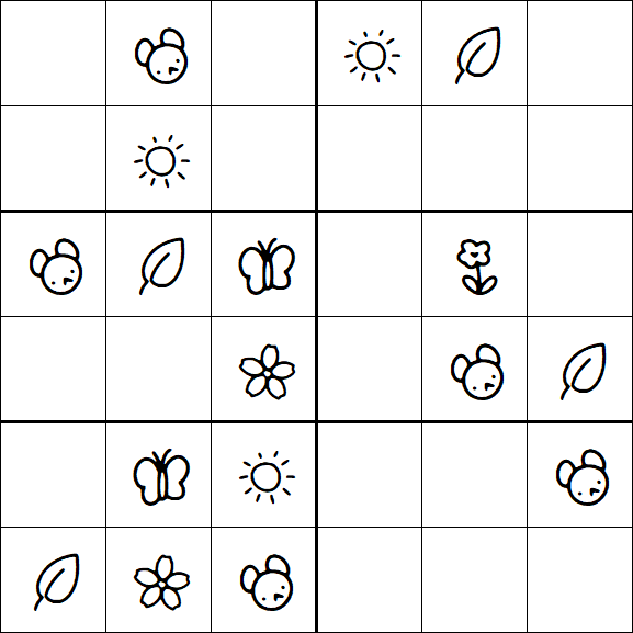 Kids Sudoku 6x6 - Fácil