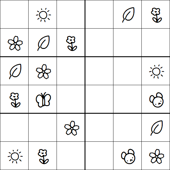 Kids Sudoku 6x6 - Simple