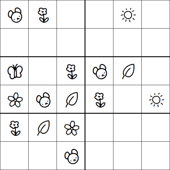 Kids Sudoku 6x6 - Simple