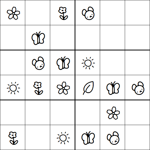 Kids Sudoku 6x6 - Simple