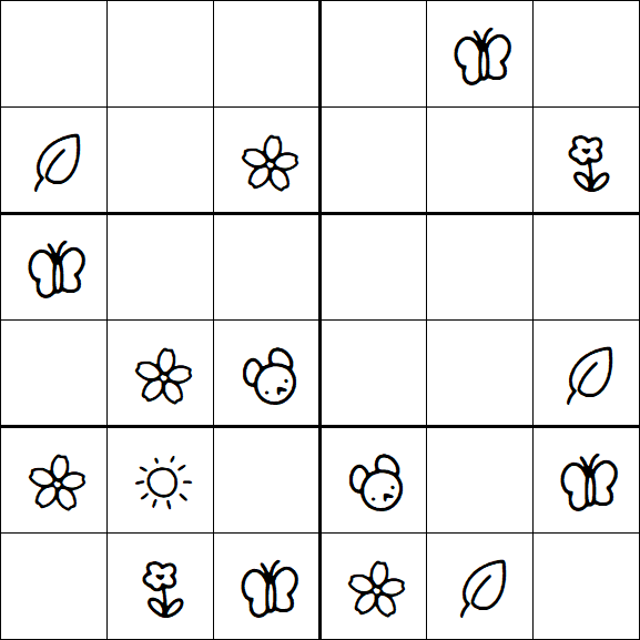 Kids Sudoku 6x6 - Simple
