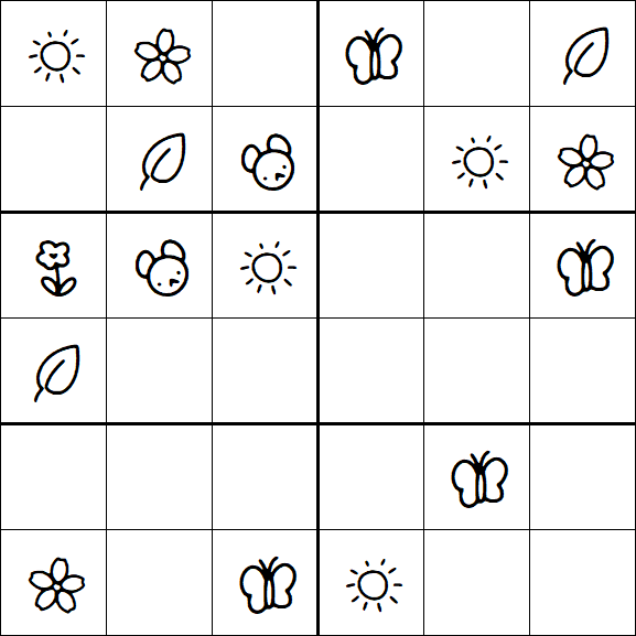 Kids Sudoku 6x6 - Fácil