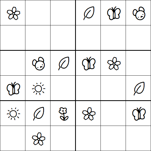 Kids Sudoku 6x6 - Simple