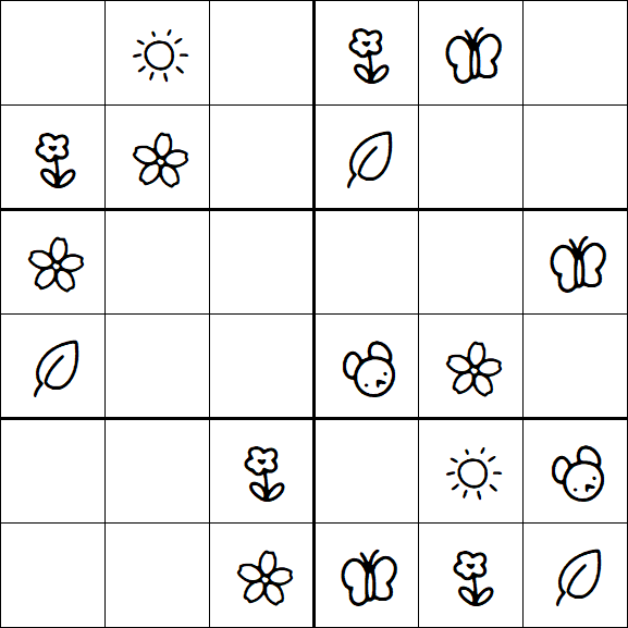Kids Sudoku 6x6 - Simple
