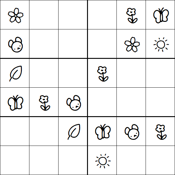 Kids Sudoku 6x6 - Simple