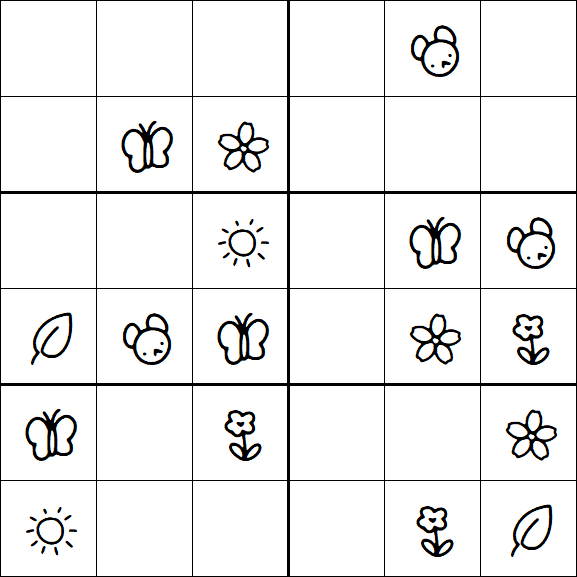 Kids Sudoku 6x6 - Simple