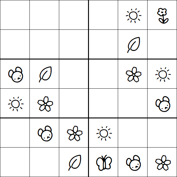 Kids Sudoku 6x6 - Simple