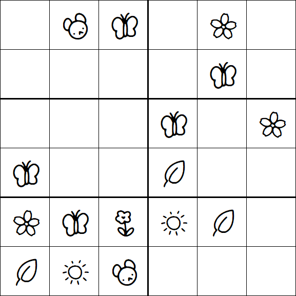 Kids Sudoku 6x6 - Simple