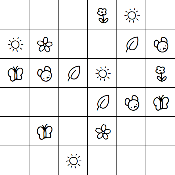 Kids Sudoku 6x6 - Fácil