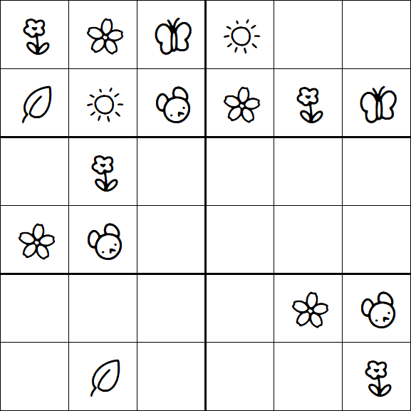 Kids Sudoku 6x6 - Fácil