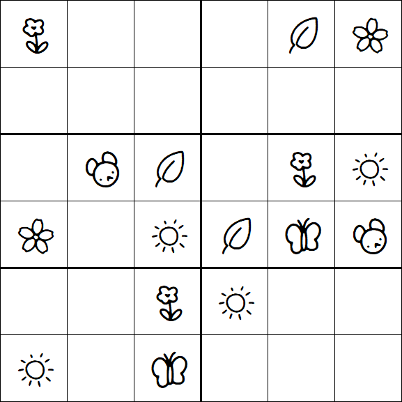 Kids Sudoku 6x6 - Easy