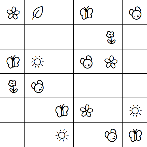Kids Sudoku 6x6 - Easy