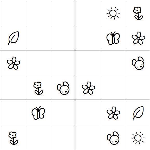 Kids Sudoku 6x6 - Easy