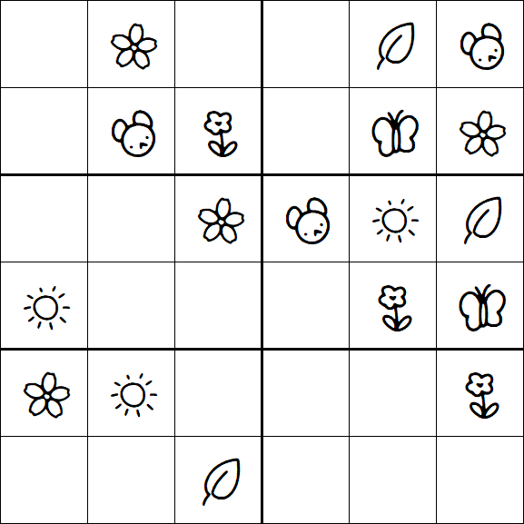 Kids Sudoku 6x6 - Easy