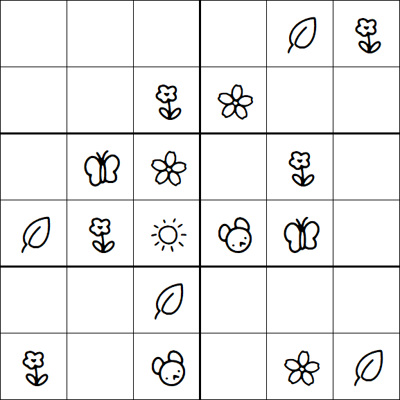 Kids Sudoku 6x6 - Easy