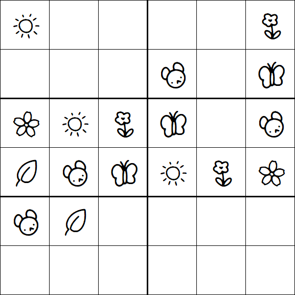 Kids Sudoku 6x6 - Easy