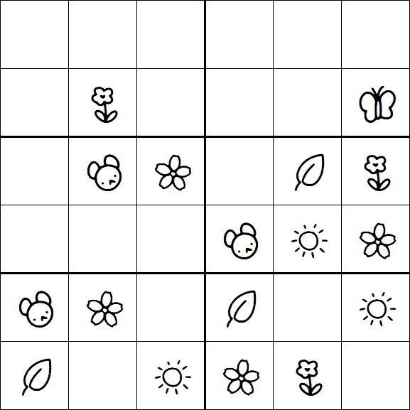 Kids Sudoku 6x6 - Easy