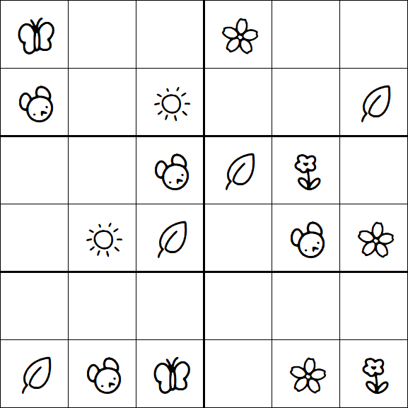 Kids Sudoku 6x6 - Fácil