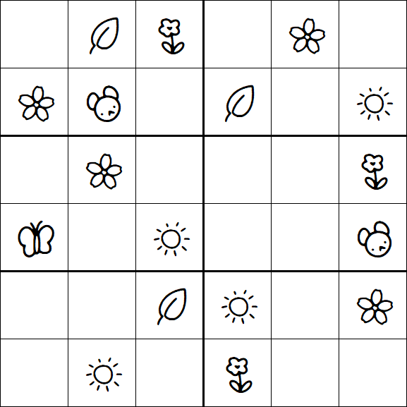 Kids Sudoku 6x6 - Fácil