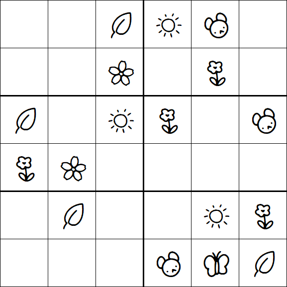 Kids Sudoku 6x6 - Simple