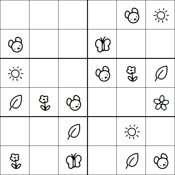 Kids Sudoku 6x6 - Simple