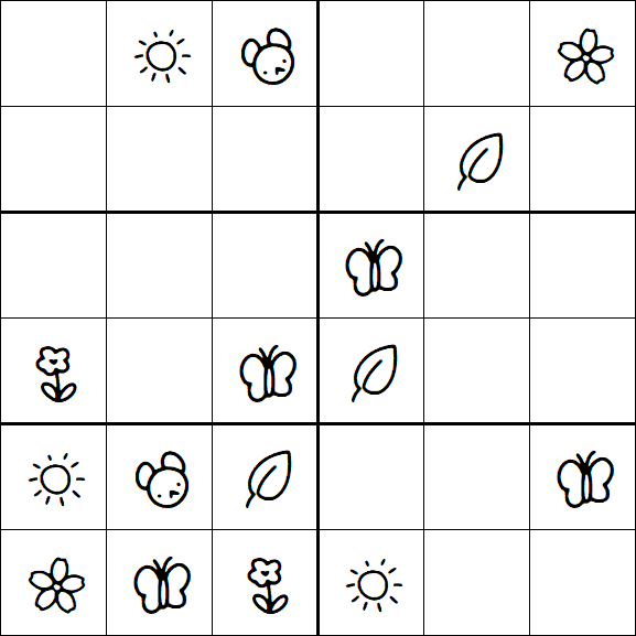 Kids Sudoku 6x6 - Fácil