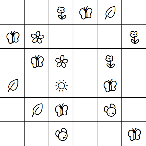 Kids Sudoku 6x6 - Fácil