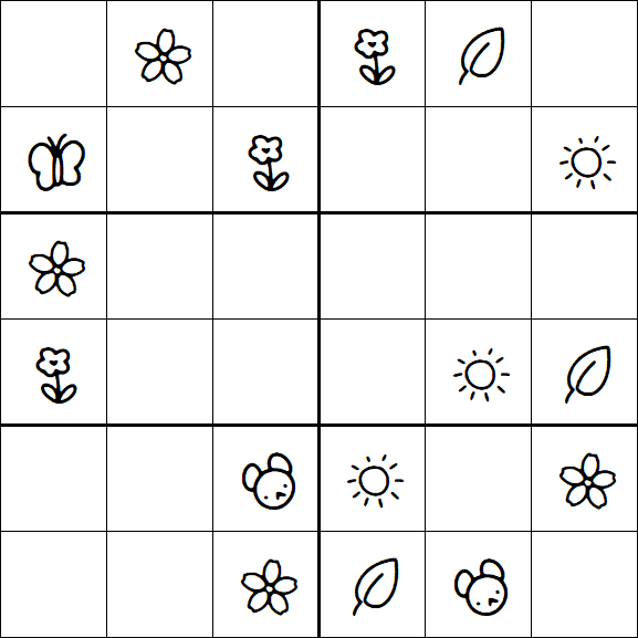 Kids Sudoku 6x6 - Fácil