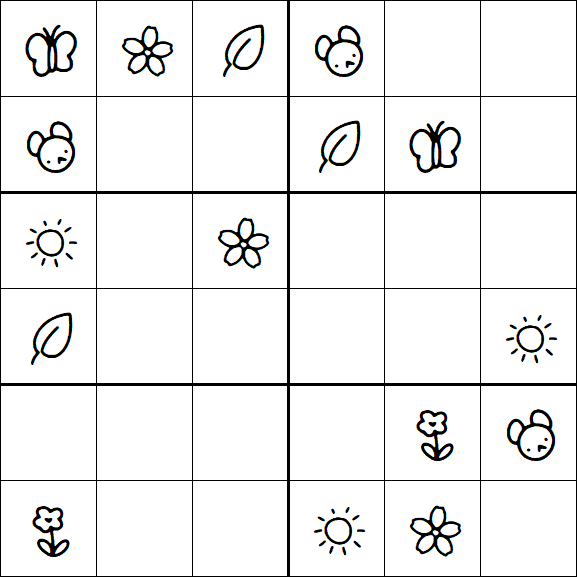 Kids Sudoku 6x6 - Fácil